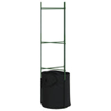 Tomato Cages with Plant Bags 4 pcs 116 cm Steel and PP - Rear View