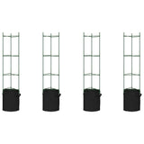 Tomato Cages with Plant Bags 4 pcs 154 cm Steel and PP