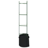 Tomato Cages with Plant Bags 4 pcs 154 cm Steel and PP - Close-Up Angle