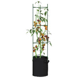 Tomato Cages with Plant Bags 4 pcs 154 cm Steel and PP