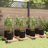 Tomato Cages with Plant Bags 8 pcs 116 cm Steel and PP - Side View