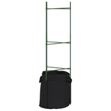 Tomato Cages with Plant Bags 8 pcs 116 cm Steel and PP - Top-Down View