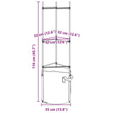 Tomato Cages with Plant Bags 8 pcs 116 cm Steel and PP