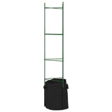 Tomato Cages with Plant Bags 8 pcs 154 cm Steel and PP - Close-Up Angle