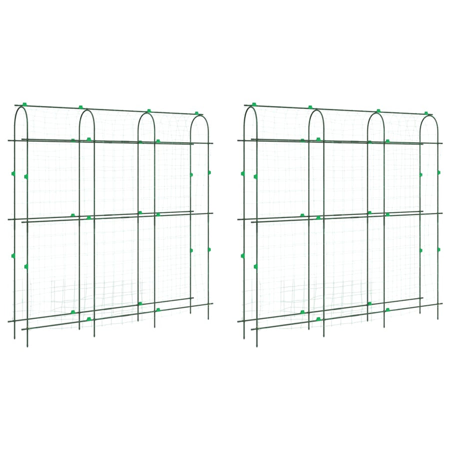 Garden Trellises for Climbing Plants 2 pcs U-Shape Steel