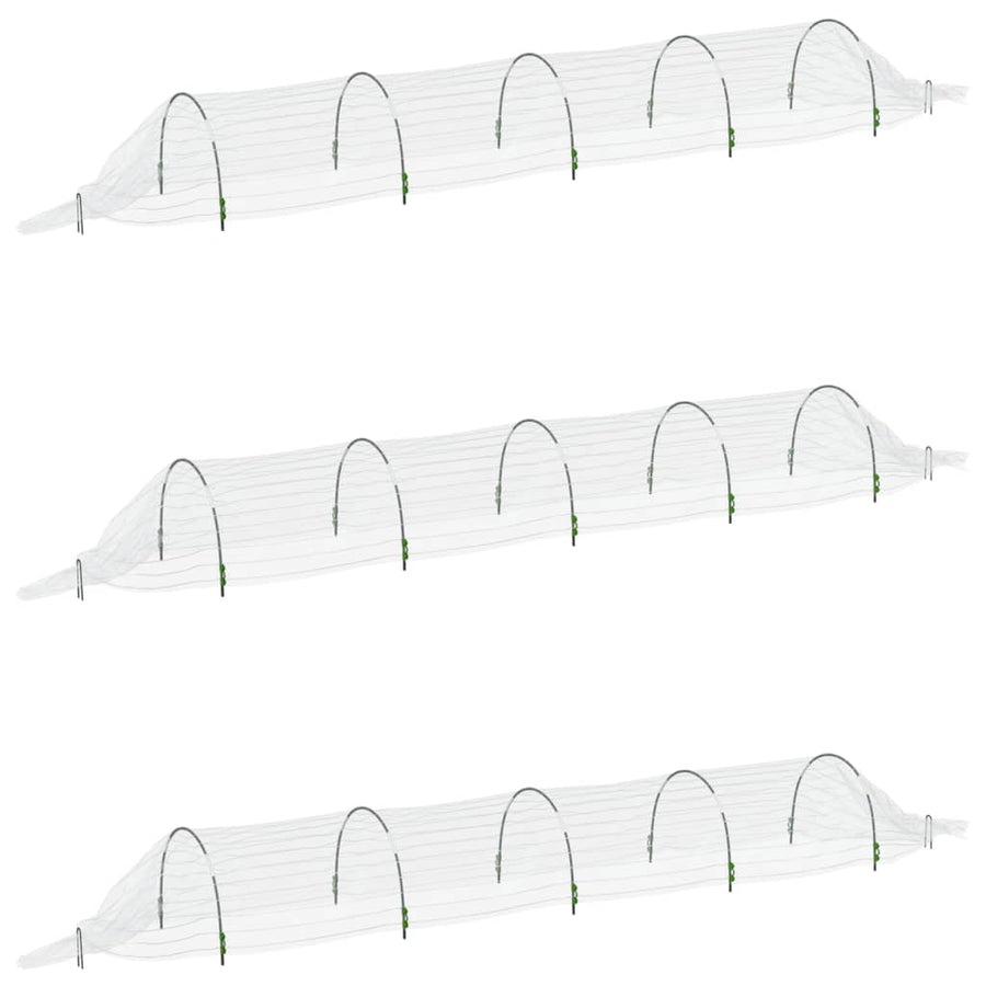 Netting Tunnels 3 pcs 1.5x5 m Fibreglass and PP