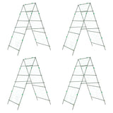 Garden Trellises for Climbing Plants 4 pcs A-Frame Steel - Front View