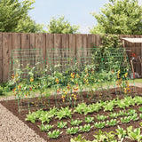 Garden Trellises for Climbing Plants 4 pcs A-Frame Steel - Side View