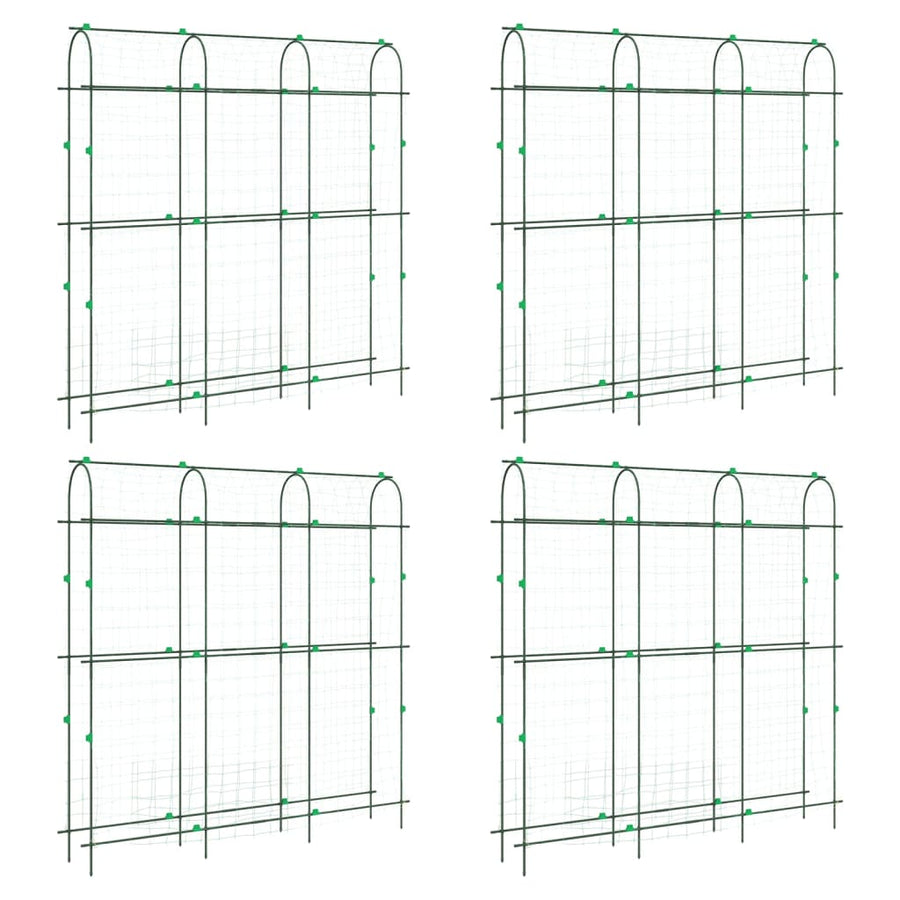 Garden Trellises for Climbing Plants 4 pcs U-Shape Steel