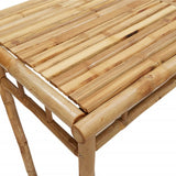 Garden Dining Table 110x55x75 cm Bamboo - Close-Up Angle