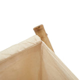 Laundry Basket Cream White 45x55x63.5 cm Bamboo - Low Angle