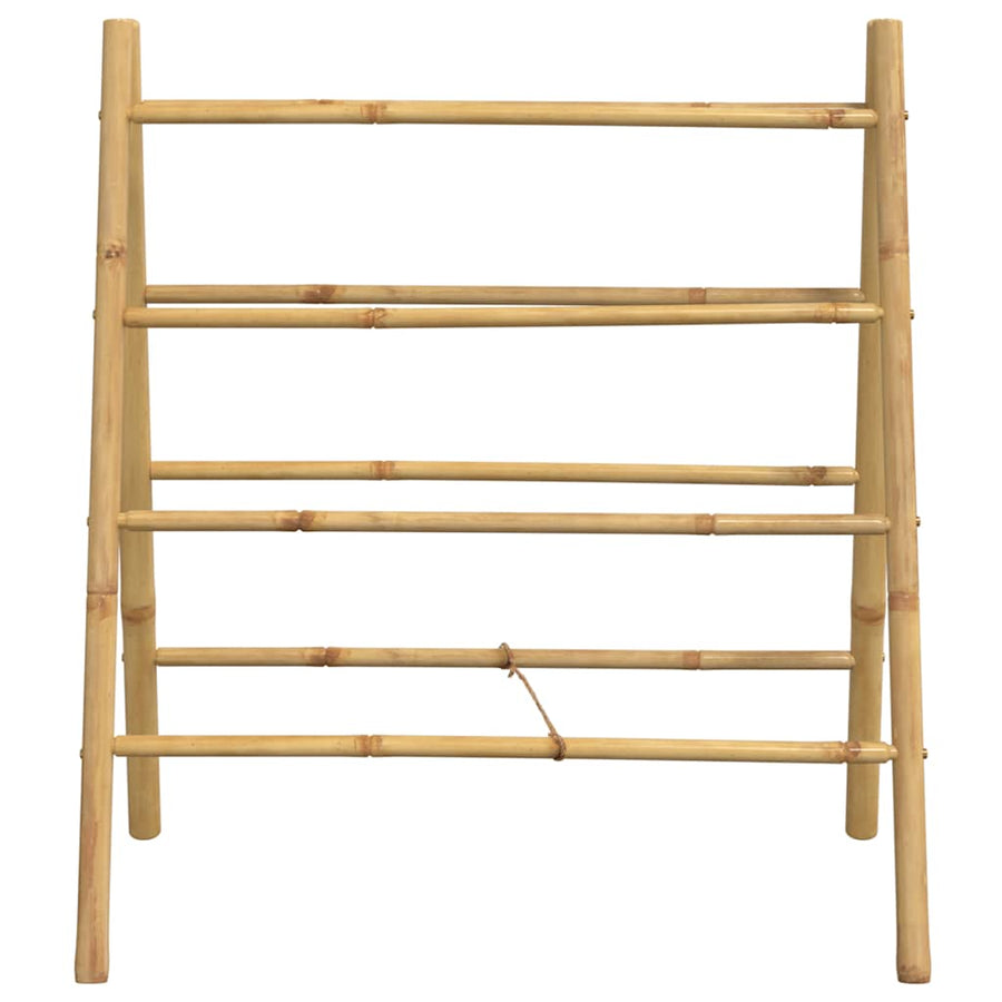 Double Towel Ladder with 4 Rungs 90x50x100 cm Bamboo