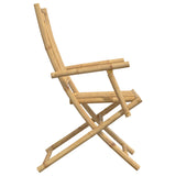 Folding Garden Chairs 2 pcs 53x66x99 cm Bamboo - Rear View