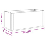 Garden Planter White 80x36x35 cm PP