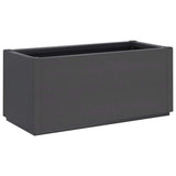 Garden Planter Dark Grey 80x36x35 cm PP - Front View