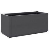 Garden Planter Dark Grey 80x36x35 cm PP - 45-Degree Angle