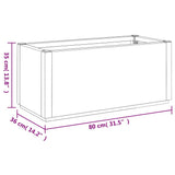 Garden Planter Dark Grey 80x36x35 cm PP - Extra Image