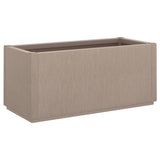 Garden Planter Light Brown 80x36x35 cm PP - Front View
