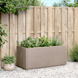 Garden Planter Light Brown 80x36x35 cm PP - Side View