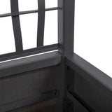 Garden Planter with Trellis Dark Grey 80x36x140 cm PP - Rear View