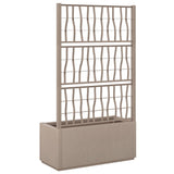 Garden Planter with Trellis Light Brown 80x36x140 cm PP - 45-Degree Angle