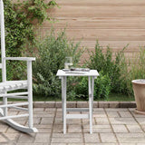 Side Table Foldable White Solid Wood Poplar - Side View