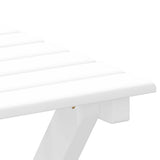 Side Table Foldable White Solid Wood Poplar - Close-Up Angle