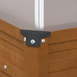 Garden Planter with Green House Weathering Steel - Extra Image