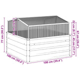 Garden Planter with Green House Weathering Steel - Extra Image