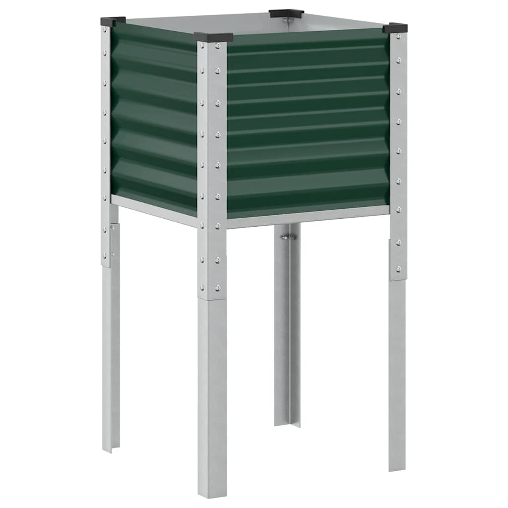 Garden Planter Green 45x45x88 cm Steel