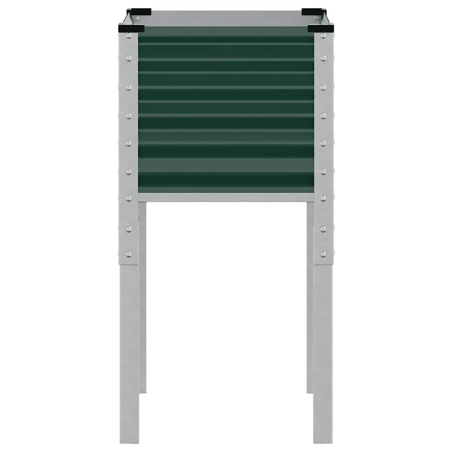 Garden Planter Green 45x45x88 cm Steel
