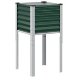 Garden Planter Green 45x45x88 cm Steel - Rear View