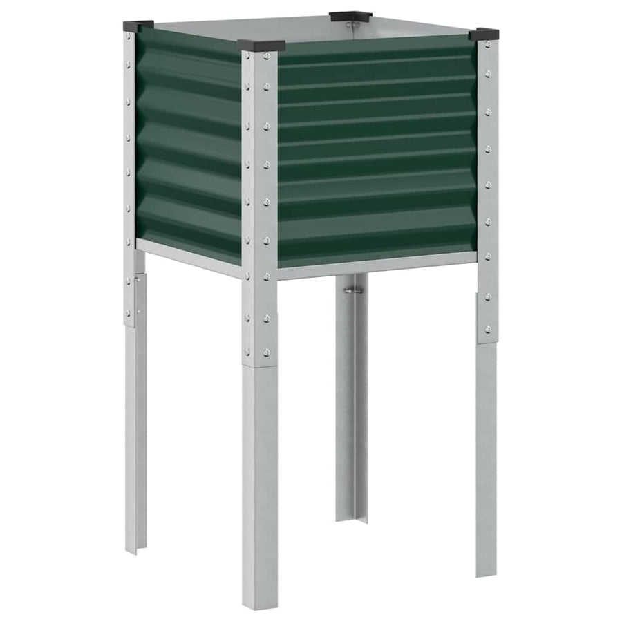 Garden Planter Green 45x45x88 cm Steel