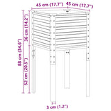 Garden Planter Green 45x45x88 cm Steel