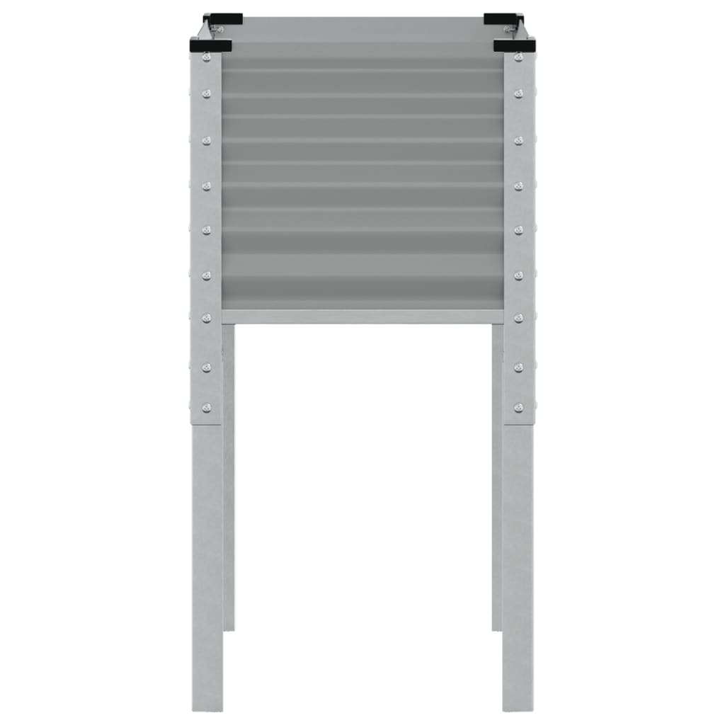 Garden Planter Grey 45x45x88 cm Steel