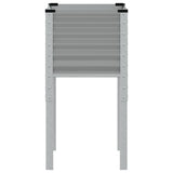 Garden Planter Grey 45x45x88 cm Steel - Top-Down View