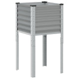 Garden Planter Grey 45x45x88 cm Steel