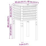 Garden Planter Grey 45x45x88 cm Steel