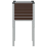 Garden Planter Brown 45x45x88 cm Steel