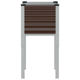 Garden Planter Brown 45x45x88 cm Steel - Top-Down View
