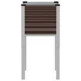 Garden Planter Brown 45x45x88 cm Steel - 45-Degree Angle