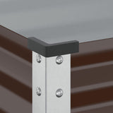 Garden Planter Brown 45x45x88 cm Steel - Close-Up Angle