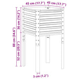 Garden Planter Brown 45x45x88 cm Steel