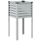 Garden Planter 45x45x88 cm Galvanised Steel