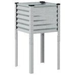 Garden Planter 45x45x88 cm Galvanised Steel