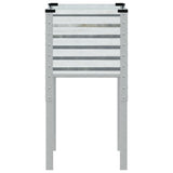 Garden Planter 45x45x88 cm Galvanised Steel - Top-Down View