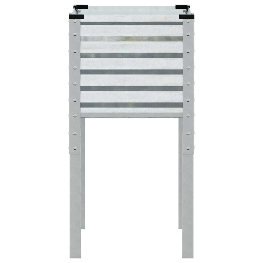 Garden Planter 45x45x88 cm Galvanised Steel