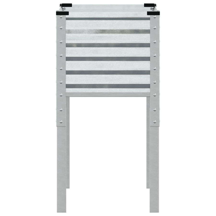 Garden Planter 45x45x88 cm Galvanised Steel