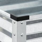 Garden Planter 45x45x88 cm Galvanised Steel - Close-Up Angle