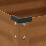 Garden Planter 45x45x88 cm Weathering Steel